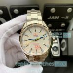 Omega Seamaster Aqua Terra SS White Dial Watch - 8215 Copy Watch